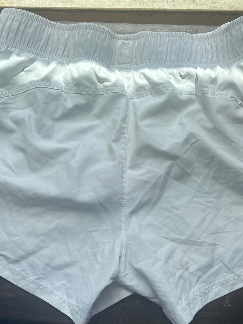 Women’s White Elastic Waist Active Shorts